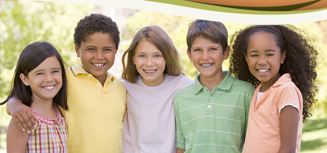 stock photo of a group of children